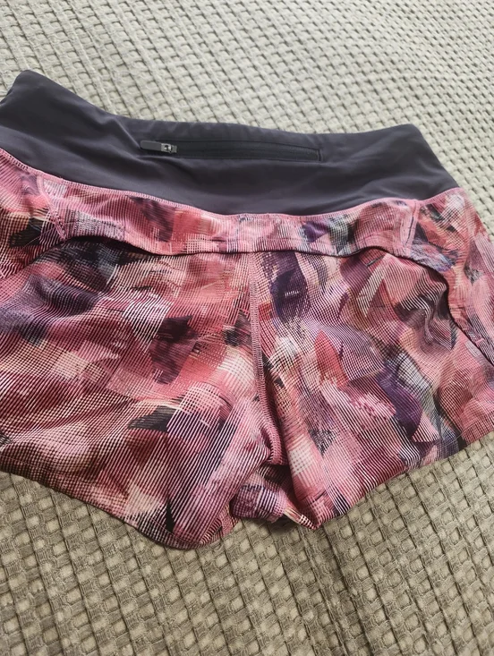 Lululemon Speed Up Short Sz 4 *2.5" In Sun Dazed Multi Pink Super Dark - Picture 6 of 14